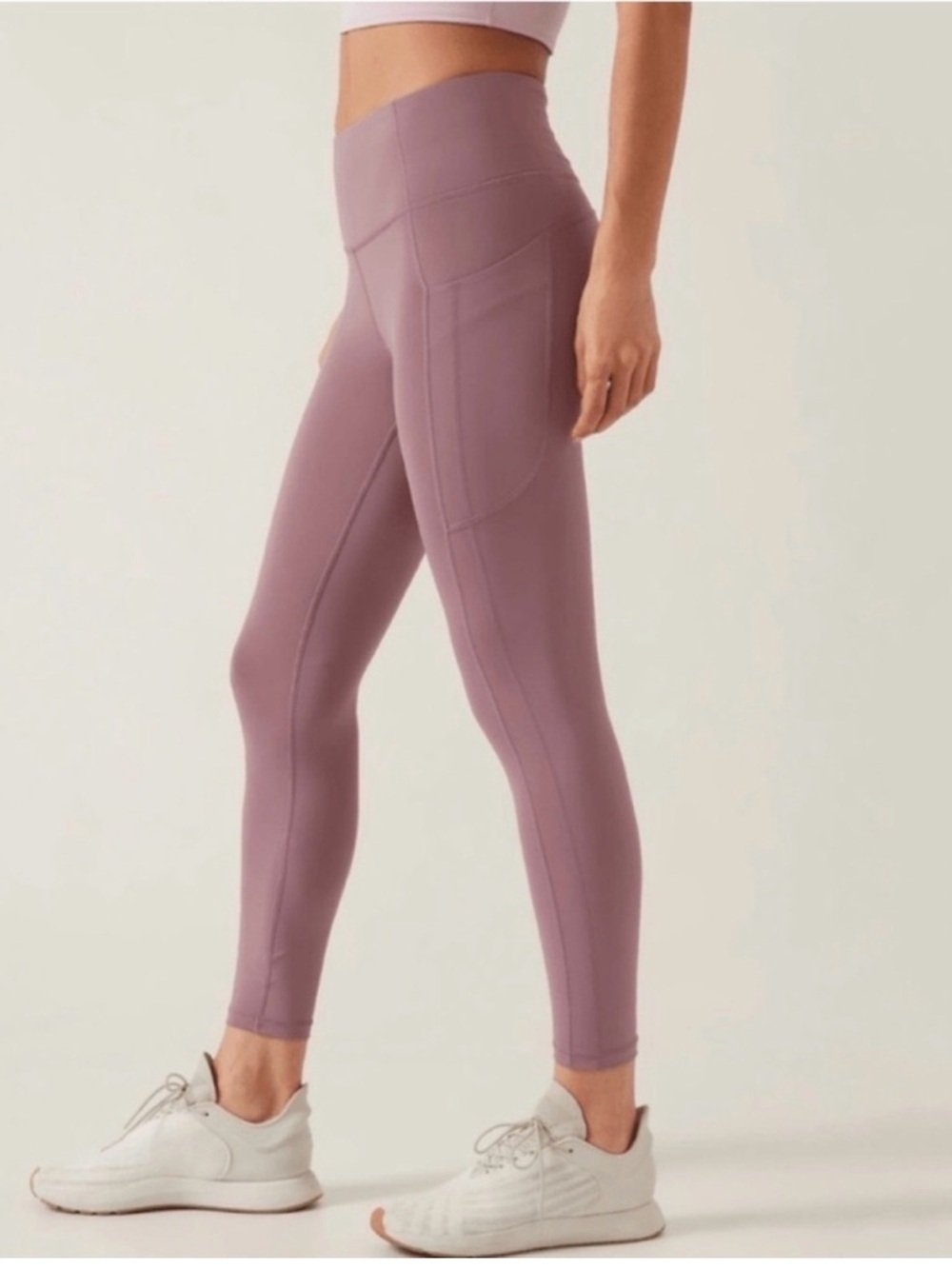 Athleta Mauve Ultimate Stash 7/8 Tight - Active Leggings